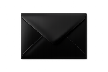 Black envelope flying representing communication and confidential mail