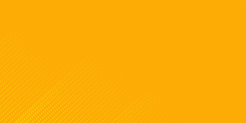 Simple Yellow halftone pattern. Retro comic gradient background. Bright orange pixelated dotted texture overlay.