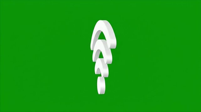 Dynamic Wireless Wifi Signal Icons In Green Background.
