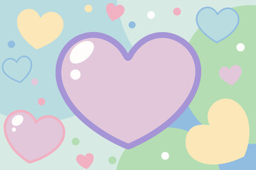 Pastel Hearts Vector Background &ndash; Soft Pink and Blush Tones for Valentine&rsquo;s Day and Wedding Designs