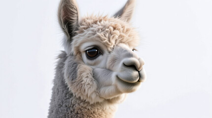 Obraz premium alpaca isolated on white background