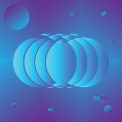 Vibrant abstract vector featuring blue gradient circular shapes and smooth lighting effects. Perfect for modern backgrounds, tech themes, posters, and digital artwork.