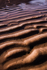 Close up of sand ripples