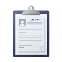Job Order Form on Clipboard