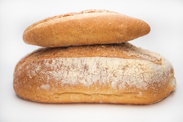bread on a white background