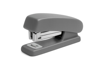 Gray stapler office stationery for paper fastening