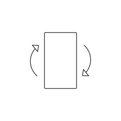 Line Icon Vertical Screen Device Orientation Rotate