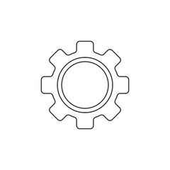 Outline Cogwheel Gear for Application Settings