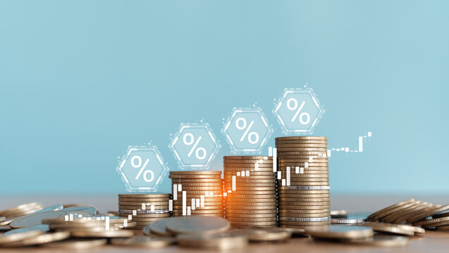 Basic concepts of finance and financial technology about business prosperity and asset management