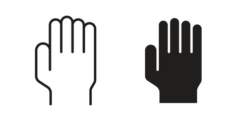 Obraz premium Stop icon in simple flat trend modern graphic design abstract logotype element