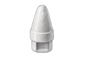 Digital stylus pencil tip drawing on transparent background