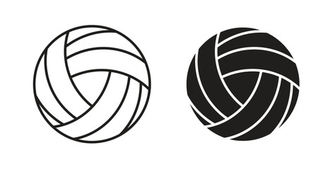 Obraz premium Volley ball icon in simple flat trend modern graphic design abstract logotype element