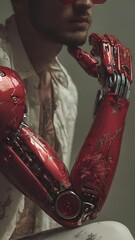 a person using a cybernetic prosthesis