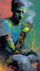 a person using a cybernetic prosthesis