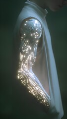 a person using a cybernetic prosthesis