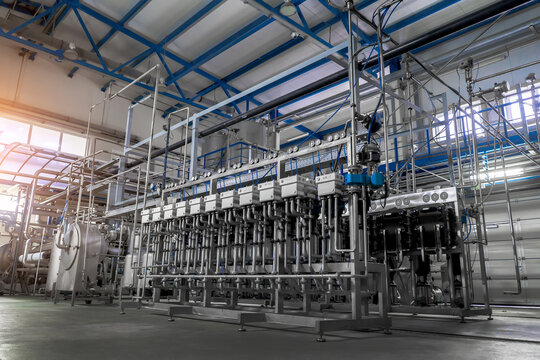The potato starch production line equipment.Food industry.