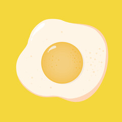funny sunny side up fried egg vector 
