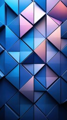 3d render, abstract background with polygonal shapes in blue colors