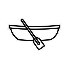 rowing boat icon vector icon graphic
