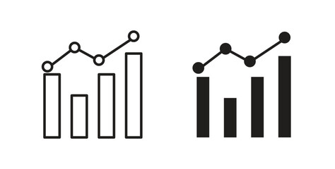 Statistics icon concept set. Simple icon collection
