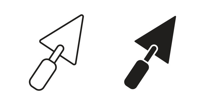 Trowel icon concept set. Simple icon collection