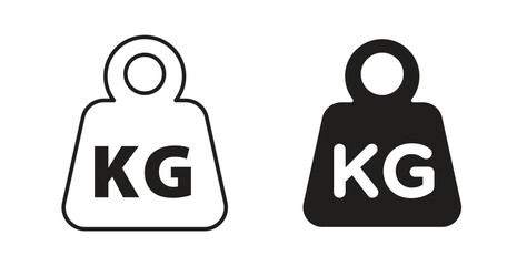 Weight icon concept set. Simple icon collection