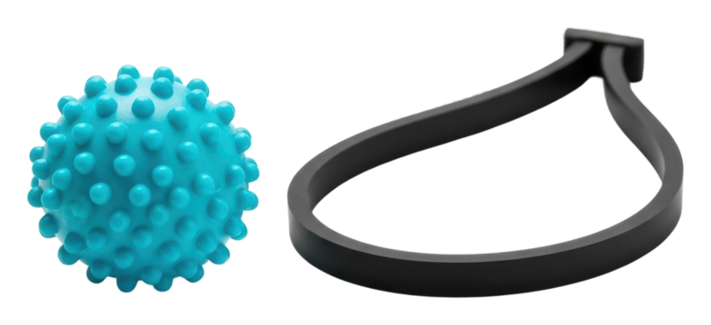 Exploring virus shapes and rubber bands in science lab environment isolated on transparent background - Powered by Adobe