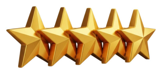 Golden star awards ceremony event hall celebration isolated on transparent background