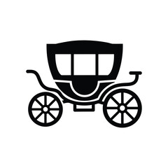A carriage silhouette vector art illustration