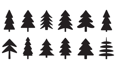 Obraz premium set of forest trees