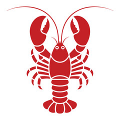 Red Lobster Illustration - Minimalist Seafood Art T-Shirt Design