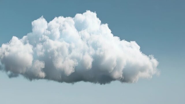 Video Cloud floating in the sky with a plane in the background