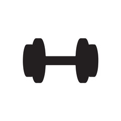 Gym Dumbbell Icon Silhouette