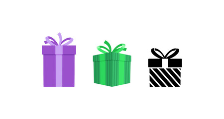 Fototapeta premium Colorful gift boxes with bows, perfect for celebrations and special occasions