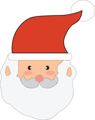 Santa claus face cartoon icon