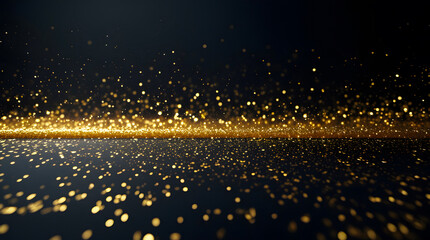 Gold Sparkle Dust Background with Glittering Effect for Luxury and Celebrations