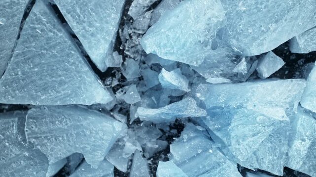 Super Slow Motion Shot of Ice Breaking at 1000 fps.