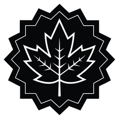 Obraz premium creative marketing labels maple leaf vector style