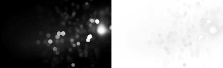 bokeh lights overlay on black background, cinematic light leak effect for festive or digital design isolated on transparent background PNG