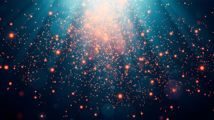 illumination and decoration concept. Happy holiday party glow and warm flare