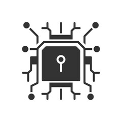Data Security Icon - Lock Technology Icon