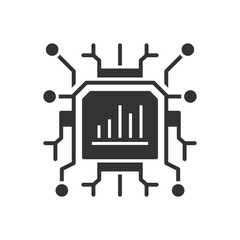Data Analysis Icon With AI Technology Sign Symbol
