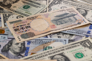 Yen and Dollar International Currency Exchange Concept