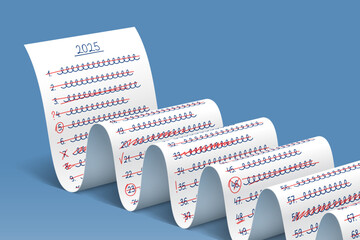 Handwritten list of 2025 goals with completed items checked off