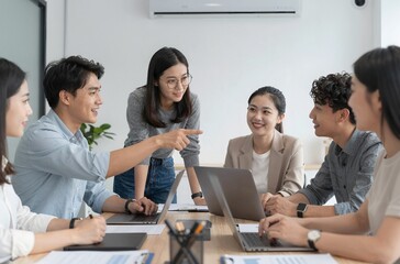 business team working together