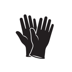 Obraz premium Hand gesture icon for communication and expression, black silhouette
