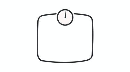 Minimalist black and white vector illustration of a medical scale. Ideal for healthcare, hospitals, clinics, nutrition, fitness, and wellness projects. Clean and professional design, perfect for digit