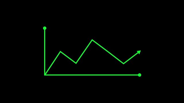 Basic twodimensional Cartesian coordinate system with a bright green vector arrow on a dark background illustrating mathematical concepts
