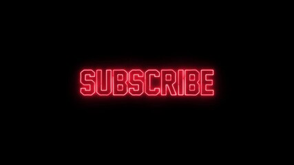 Bright glowing subscribe button message for digital content creators and online video streaming platforms - Powered by Adobe
