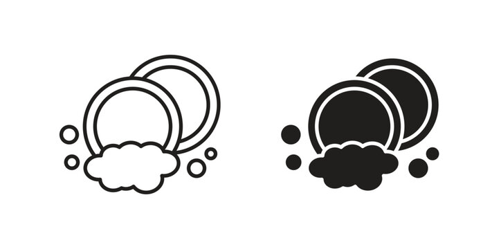 Washing dishes icon for web and app. vector illustration eps